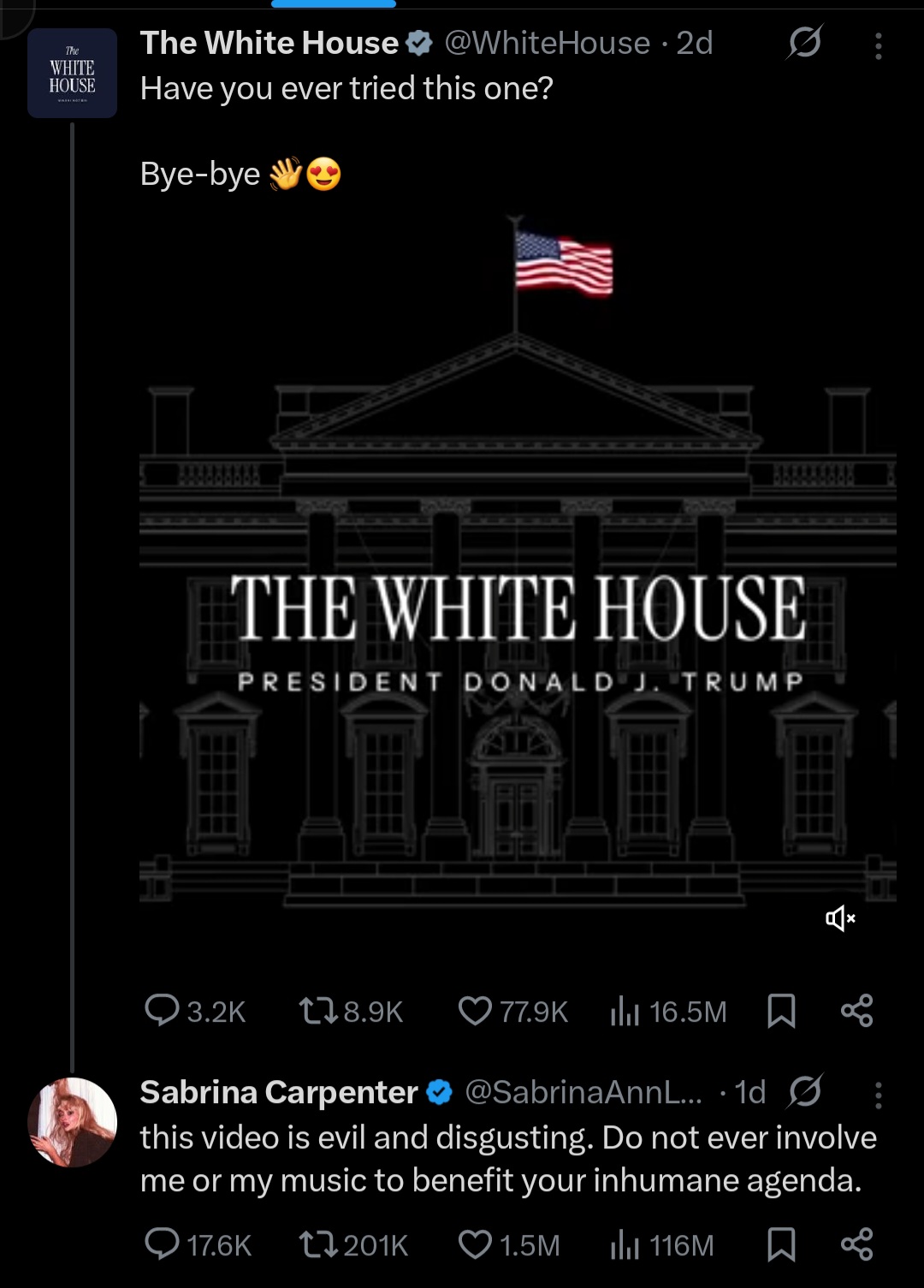 Cuitan Sabrina Carpenter di X